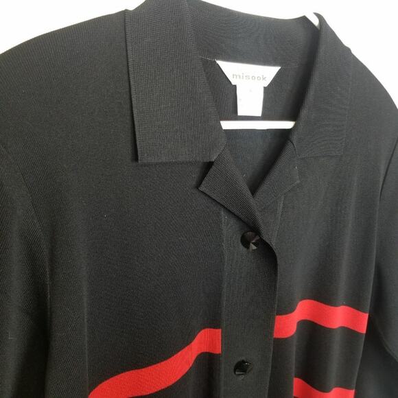 Exclusively Misook Womens Striped Cardigan Jacket Sz S Old Money Preppy Classic - Picture 5 of 8